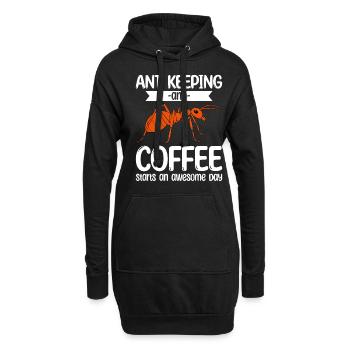 Antkeeping Ameisenzucht Ameisen - Hoodie-Kleid - Schwarz - Vorne