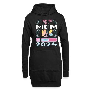 Maman 2024 Enceinte Maman Grossesse - Sweat-shirt à capuche long Femme - noir - Devant