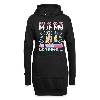 Maman 2024 Enceinte Maman Grossesse - Sweat-shirt à capuche long Femme - noir - Devant