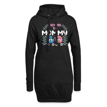 Maman 2024 Enceinte Maman Grossesse - Sweat-shirt à capuche long Femme - noir - Devant