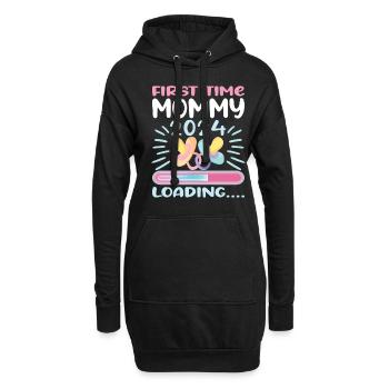 Maman 2024 Enceinte Maman Grossesse - Sweat-shirt à capuche long Femme - noir - Devant