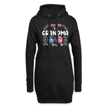 Oma 2024 werdende Oma 2024 Loading - Hoodie-Kleid - Schwarz - Vorne
