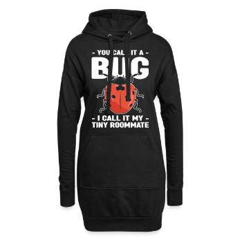 Insekten sammeln - Hoodie-Kleid - Schwarz - Vorne