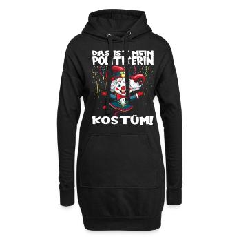 Karneval Kostüm Fasching Fastnacht - Hoodie-Kleid - Schwarz - Vorne