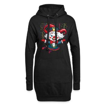 Karneval Kostüm Fasching Fastnacht - Hoodie-Kleid - Schwarz - Vorne