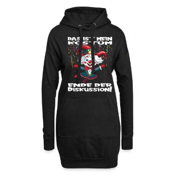 Karneval Kostüm Fasching Fastnacht - Hoodie-Kleid - Schwarz - Vorne