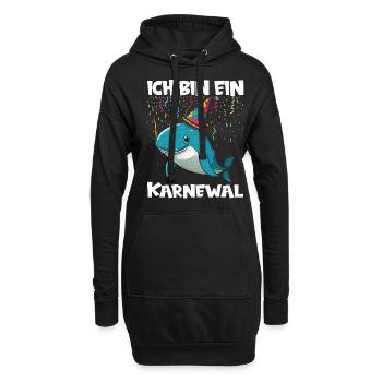 Karneval Kostüm Fasching Fastnacht - Hoodie-Kleid - Schwarz - Vorne
