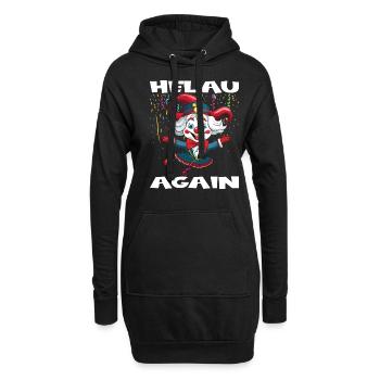Karneval Kostüm Fasching Fastnacht - Hoodie-Kleid - Schwarz - Vorne