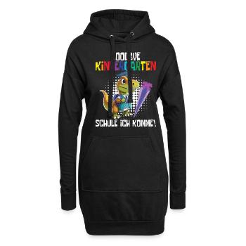 School child 2024 School enrolment 2024 Back to school - Hoodie Dress - black - Front
