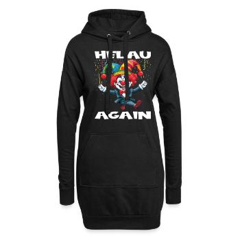 Karneval Kostüm Fasching Fastnacht - Hoodie-Kleid - Schwarz - Vorne