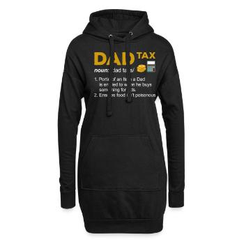 Steuerzahler Finanzamt Steuer zahlen - Hoodie-Kleid - Schwarz - Vorne