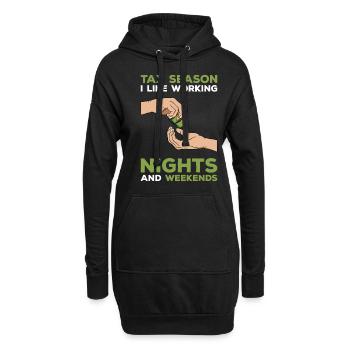 Le bureau des impôts des contribuables paie des impôts - Sweat-shirt à capuche long Femme - noir - Devant