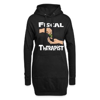 Steuerzahler Finanzamt Steuer zahlen - Hoodie-Kleid - Schwarz - Vorne