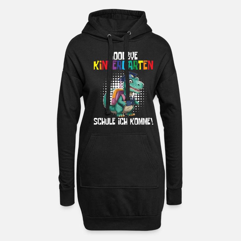 Schültüte Einschulung Dino Schulanfang - Hoodie-Kleid - Schwarz