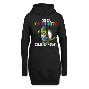 School Enrollment Dino Back to School - Hoodie Dress - black - Front