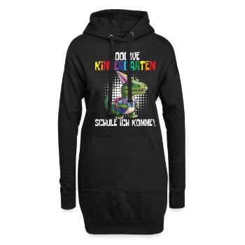 School Enrollment Dino Back to School - Hoodie Dress - black - Front