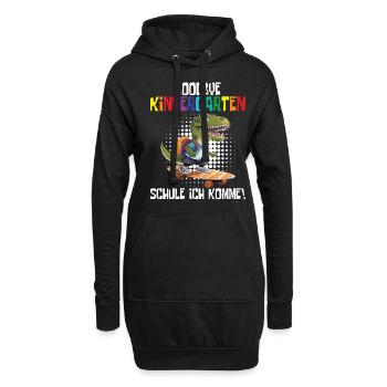 School Enrollment Dino Back to School - Hoodie Dress - black - Front