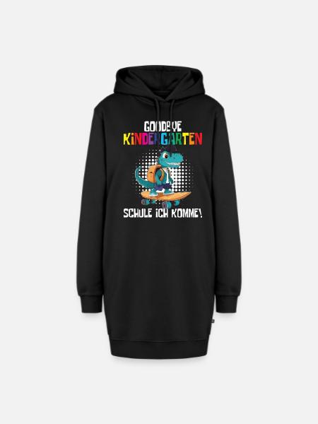 Schültüte Einschulung Dino Schulanfang - Hoodie-Kleid - Schwarz