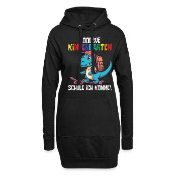 Schültüte Einschulung Dino Schulanfang - Hoodie-Kleid - Schwarz - Vorne
