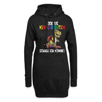 Schültüte Einschulung Dino Schulanfang - Hoodie-Kleid - Schwarz - Vorne