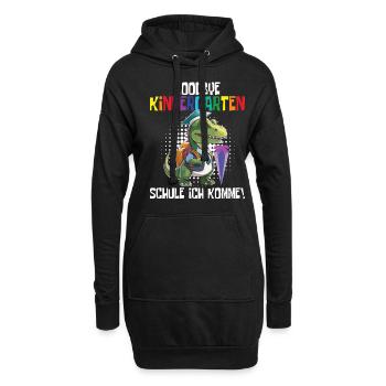 Schültüte Einschulung Dino Schulanfang - Hoodie-Kleid - Schwarz - Vorne