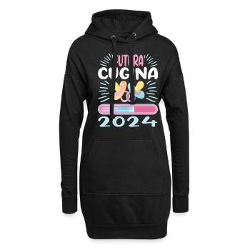 Cousine werden Cousine 2024 - Hoodie-Kleid - Schwarz - Vorne