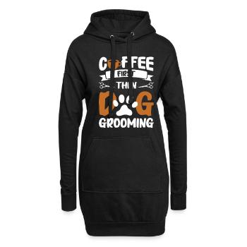 Toiletteur pour chiens et toilettage pour chiens - Sweat-shirt à capuche long Femme - noir - Devant