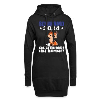Inscription scolaire 2024 de l’école de la rentrée scolaire - Sweat-shirt à capuche long Femme - noir - Devant