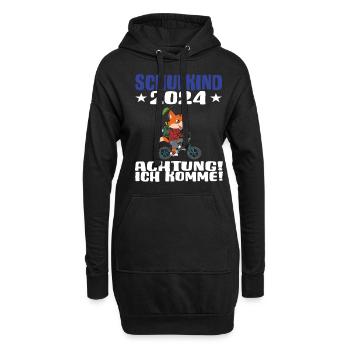 Inscription scolaire 2024 de l’école de la rentrée scolaire - Sweat-shirt à capuche long Femme - noir - Devant