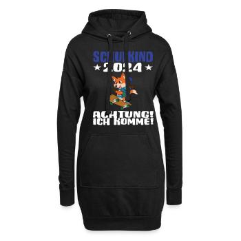 Inscription scolaire 2024 de l’école de la rentrée scolaire - Sweat-shirt à capuche long Femme - noir - Devant