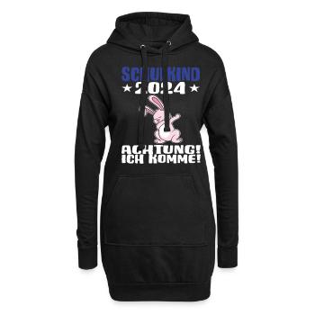 Inscription scolaire 2024 de l’école de la rentrée scolaire - Sweat-shirt à capuche long Femme - noir - Devant