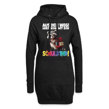 Schulkind 2024 Einschulung Schulanfang - Hoodie-Kleid - Schwarz - Vorne
