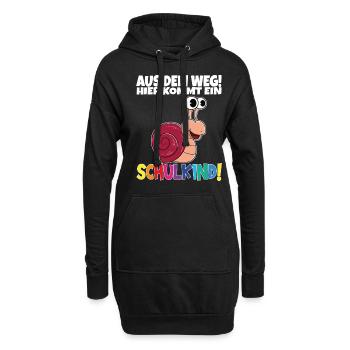 Schulkind 2024 Einschulung Schulanfang - Hoodie-Kleid - Schwarz - Vorne