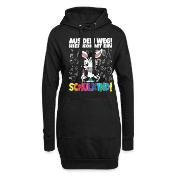 Inscription scolaire 2024 de l’école de la rentrée scolaire - Sweat-shirt à capuche long Femme - noir - Devant