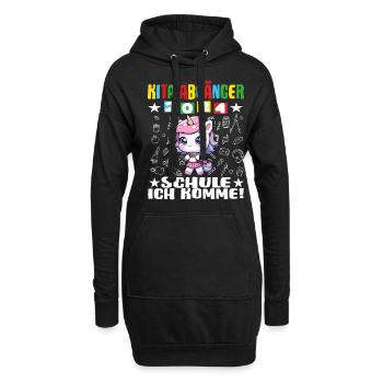 1 klasse 2024 Erstklässler Einschulung - Hoodie-Kleid - Schwarz - Vorne