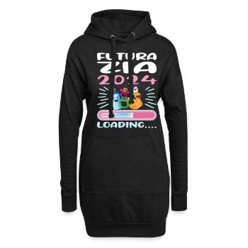 Zia 2024 Loading Tante 2024 - Hoodie-Kleid - Schwarz - Vorne
