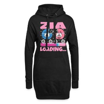 Zia 2024 Loading Tante 2024 - Hoodie-Kleid - Schwarz - Vorne