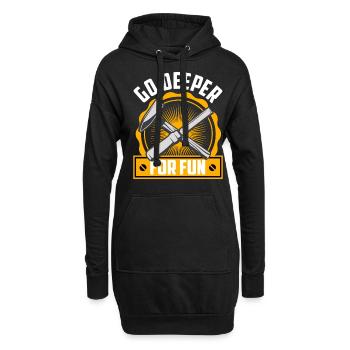 Chasse aux roches Chasseur de minéraux - Sweat-shirt à capuche long Femme - noir - Devant