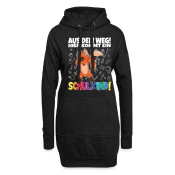 School Child 2024 School Enrollment Back to School - Hoodie Dress - black - Front