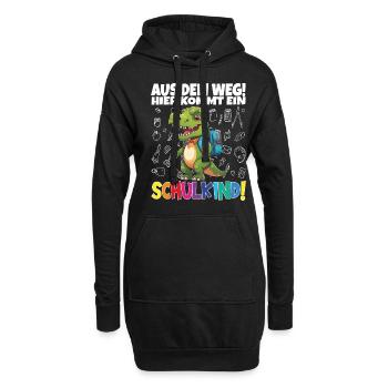 Schulkind 2024 Einschulung Schulanfang - Hoodie-Kleid - Schwarz - Vorne