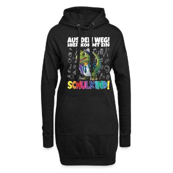 Schulkind 2024 Einschulung Schulanfang - Hoodie-Kleid - Schwarz - Vorne