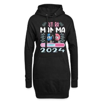 Super Mamma 2024 Loading - Hoodie-Kleid - Schwarz - Vorne
