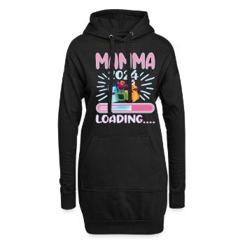 Super Mamma 2024 Loading - Hoodie-Kleid - Schwarz - Vorne