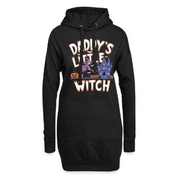 La petite sorcière de papa de la sorcière d’Halloween - Sweat-shirt à capuche long Femme - noir - Devant