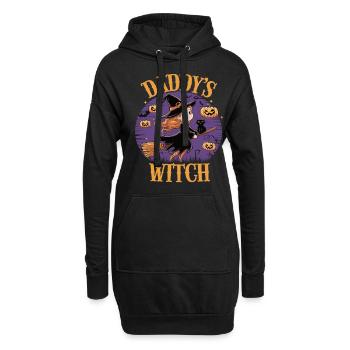 La petite sorcière de papa de la sorcière d’Halloween - Sweat-shirt à capuche long Femme - noir - Devant
