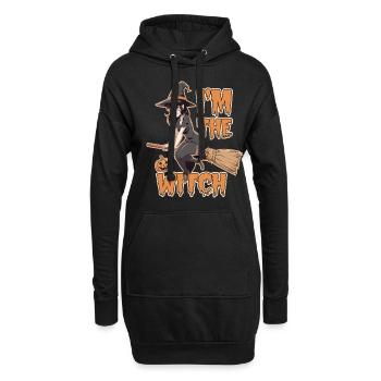 Sorcière d’Halloween Je suis la sorcière Halloween - Sweat-shirt à capuche long Femme - noir - Devant