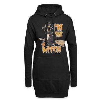Sorcière d’Halloween Je suis la sorcière Halloween - Sweat-shirt à capuche long Femme - noir - Devant