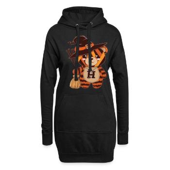 Ours en peluche d’Halloween Ours d’Halloween - Sweat-shirt à capuche long Femme - noir - Devant