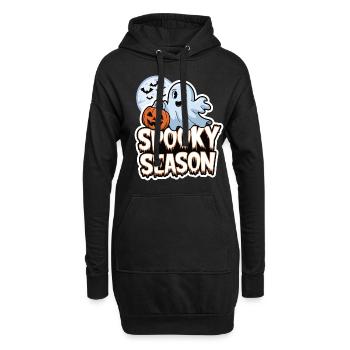 Cute Halloween Ghost Spooky Season Ghost - Hoodie-Kleid - Schwarz - Vorne