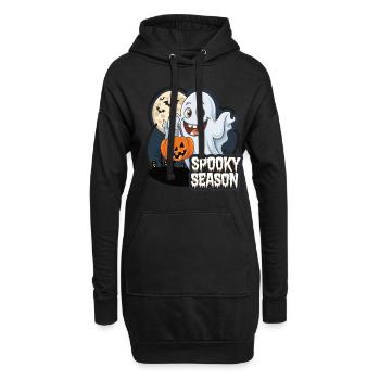 Cute Halloween Ghost Spooky Season Ghost - Hoodie-Kleid - Schwarz - Vorne